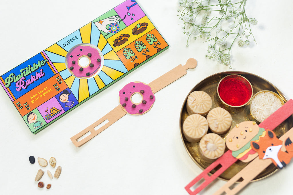 Donut Plantable Paper Rakhi for kids – 21 Fools - Main Image